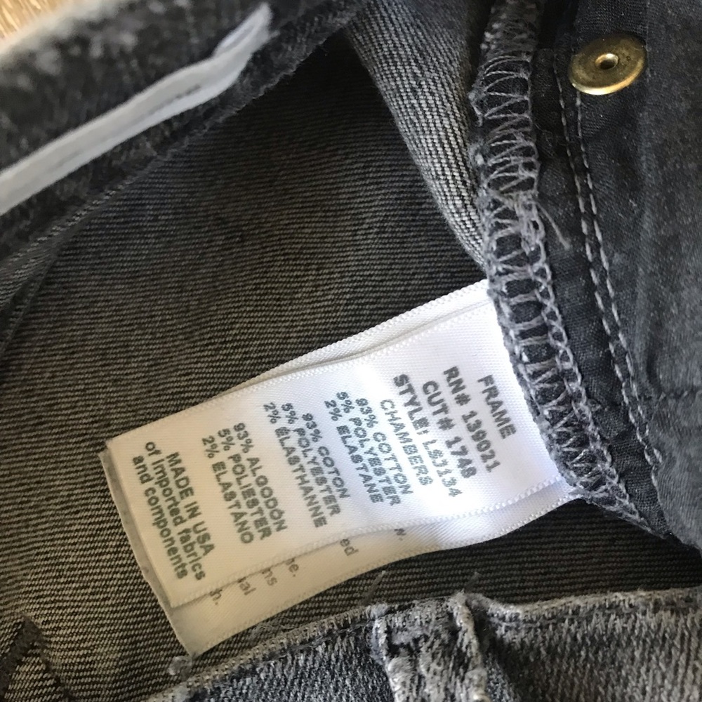 Frame Denim Gray Le Skinny de Jeanne Size 28 - Picture 5 of 6